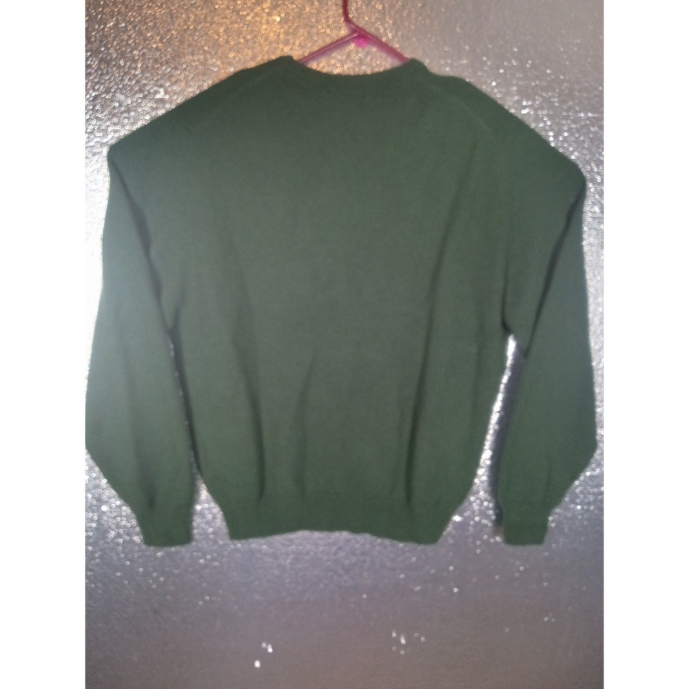 Johnstons Of Elgin Mens 100% Cashmere Raglan Sleeve Crewneck Sweater Green 2XL - Picture 6 of 8